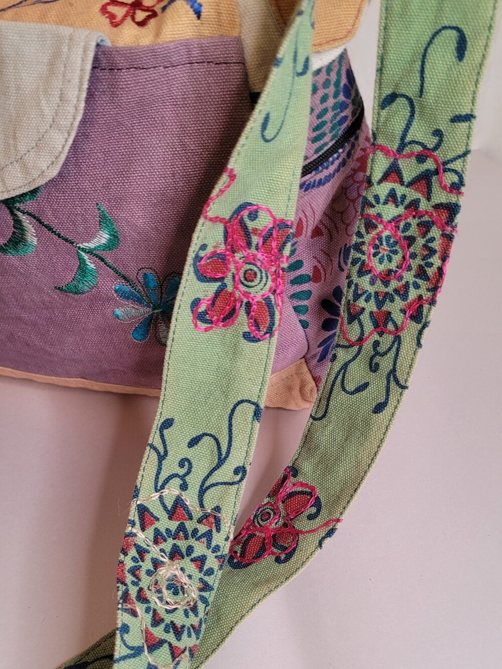 Blue Sky Boho Hippie Crossbody Bag - Picture 9 of 14